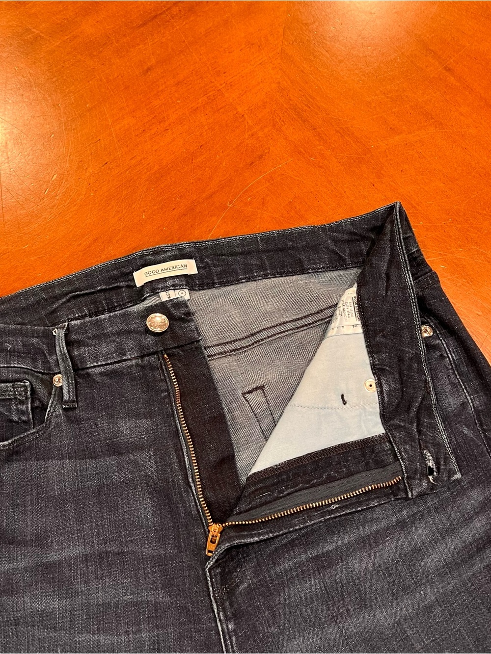 Good American Good Waist Super High Rise Skinny Jeans Medium Blue Wash 16 - Picture 8 of 16